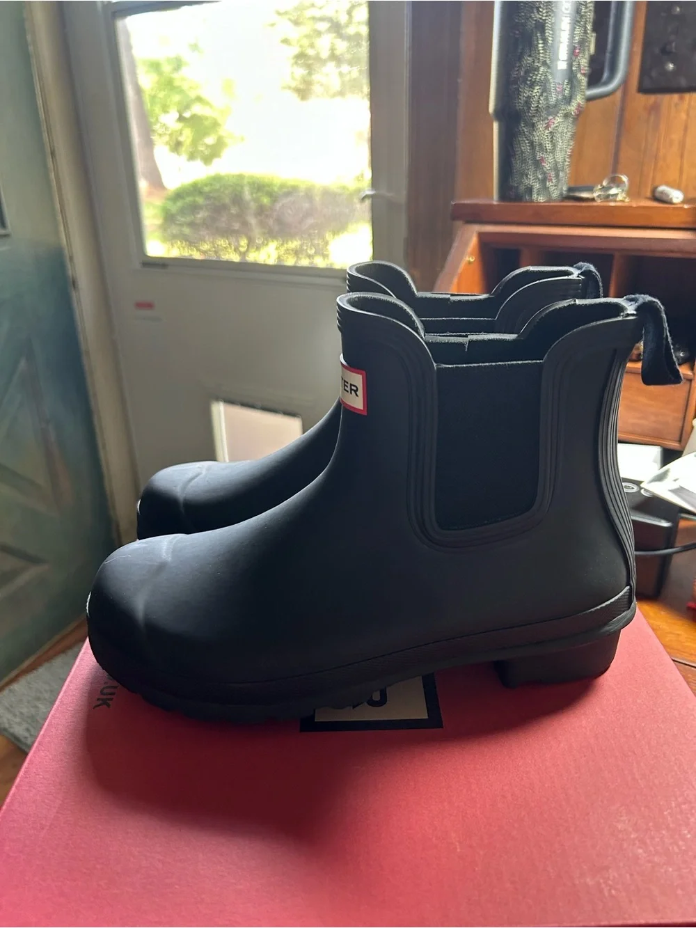 Hunter Women's Black Chelsea Rain Boots